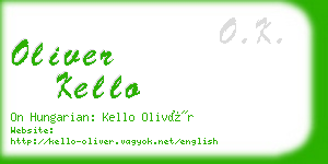 oliver kello business card